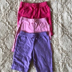 Lot of 3 newborn baby girl pants